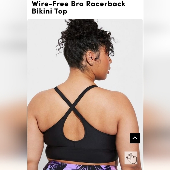 Torrid Wire-Free Bra Racerback Bikini Top plus size 4x DD/F, new! - Picture 3 of 7